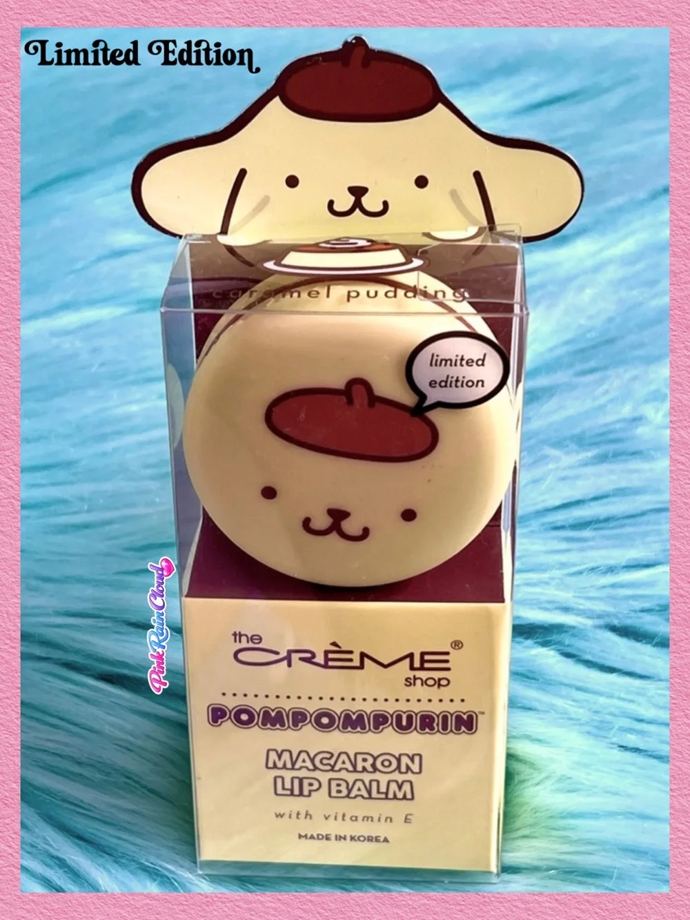 Crème Shop x Sanrio Caramel Pudding Pompompurin Macaron Lip Balm Limited Edition